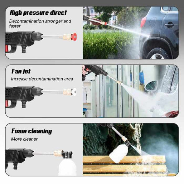 2 Battery Portable Cordless Pressure Washer High Pressure Water Spray