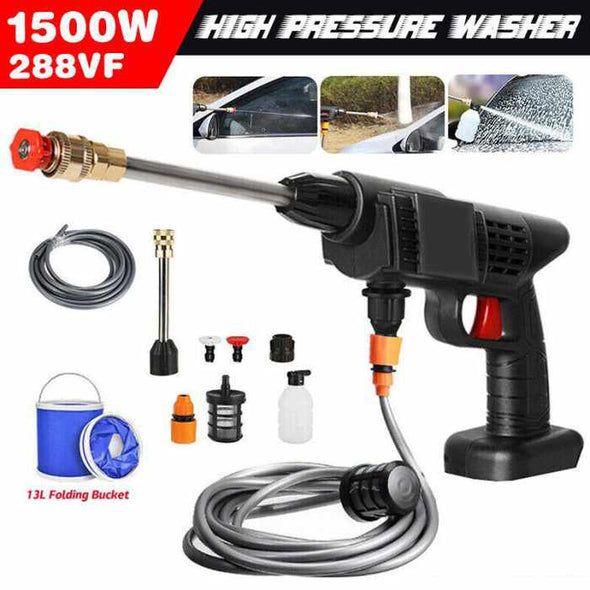 2 Battery Portable Cordless Pressure Washer High Pressure Water Spray - Aroflit