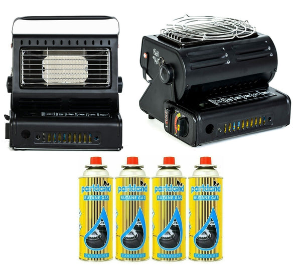 2-in-1 Gas Portable Heater with Gas Canisters