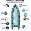 2 Person Inflatable Blow Up Raft Boat - Aroflit