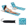 2 - Piece Portable Low Folding Pool, Beach Lounge Chairs with Side Table - Aroflit