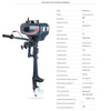 2 Stroke 3.5 HP Outboard Boat Engine Motor, Lightweight and Powerful - Aroflit