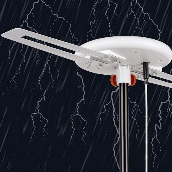 Powerful 360° Omnidirectional 4K Amplified TV Antenna with 150 Mile