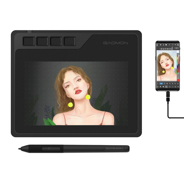 Compact Digital Drawing Tablet with Stylus for PC, Mac & Animation