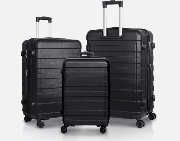 3-Piece Expandable Luggage Set with Wheels, 21", 26", 30" Suitcases