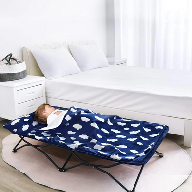 Kids Travel Friendly Preschool Daycare Nap Mat with Pillow, Portable