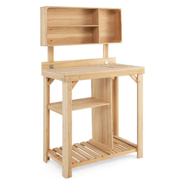 Outdoor Gardening Potting Workbench Table with Storage, Perfect