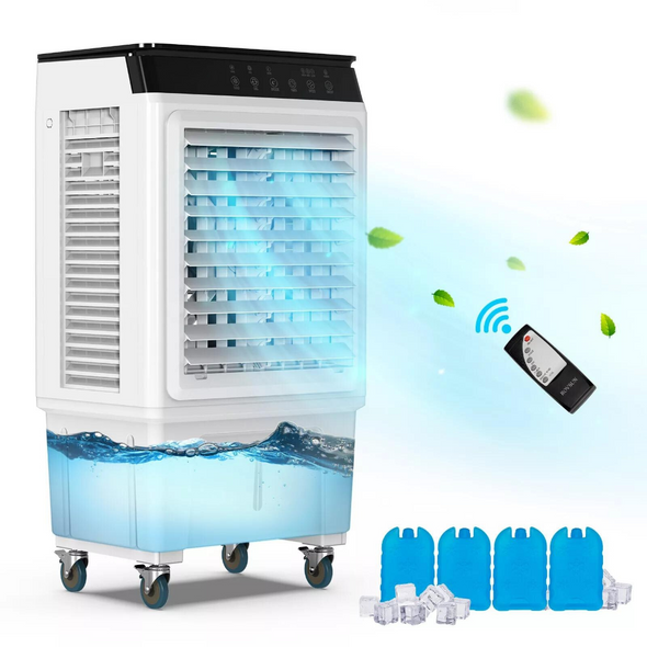 HiBreeze Swamp Cooler Fan - 3-in-1 Portable Evaporative Air Cooler