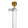 20ft Telescopic Flagpole Kit, Rustproof Aluminum, Adjustable Height - Aroflit