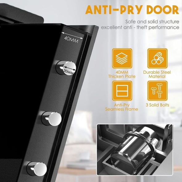 2.2 Cub Safe Box with Digital Combination LED Lock, Secure Storage - Aroflit