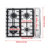 23" 4 - Burner Built - In Gas Cooktop, High Power & Safety Performance - Aroflit
