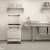 24" Natural Gas 4 Burner Commercial Restaurant Range with Standard Oven - Aroflit