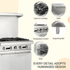 24" Natural Gas 4 Burner Commercial Restaurant Range with Standard Oven - Aroflit