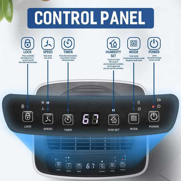 25 Pint Quiet Portable Bathroom Dehumidifier - Aroflit