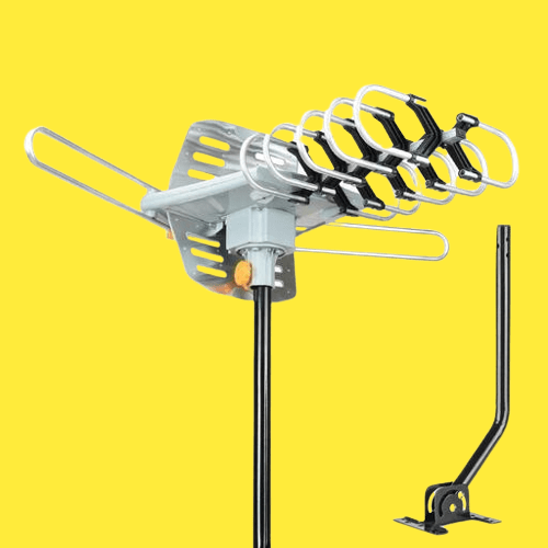 250 Miles HD TV Digital Antenna, 360° Rotating, Free 4K TV Channels - Aroflit