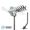 250 Miles Outdoor Digital HDTV Antenna, Motorized 360° Rotation - Aroflit