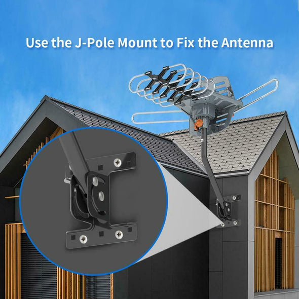 250 Miles Outdoor Digital HDTV Antenna, Motorized 360° Rotation - Aroflit