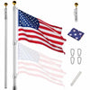 25FT Home Yard Aluminium Telescoping Flag Pole - Aroflit