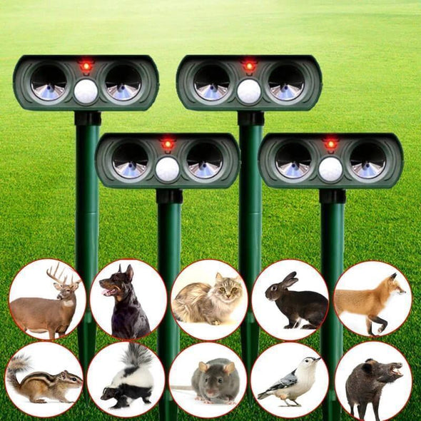 Solar Ultrasonic Animal Repeller, Motion Sensor & Waterproof Pest