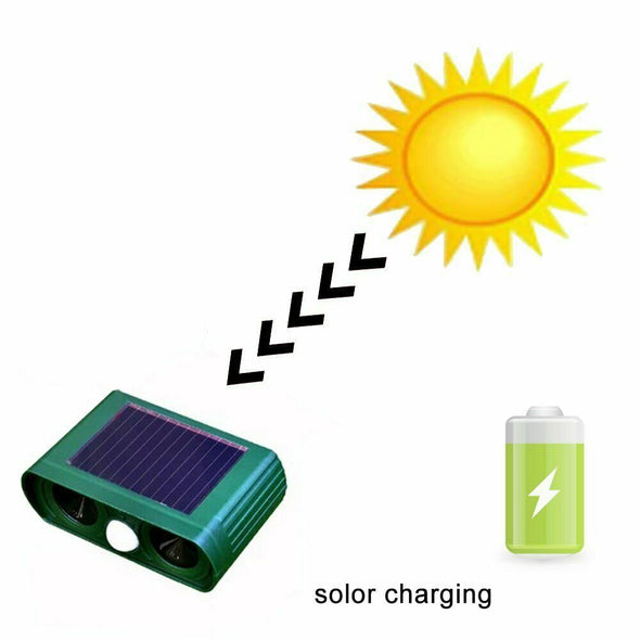 Solar Ultrasonic Animal Repeller, Motion Sensor & Waterproof Pest