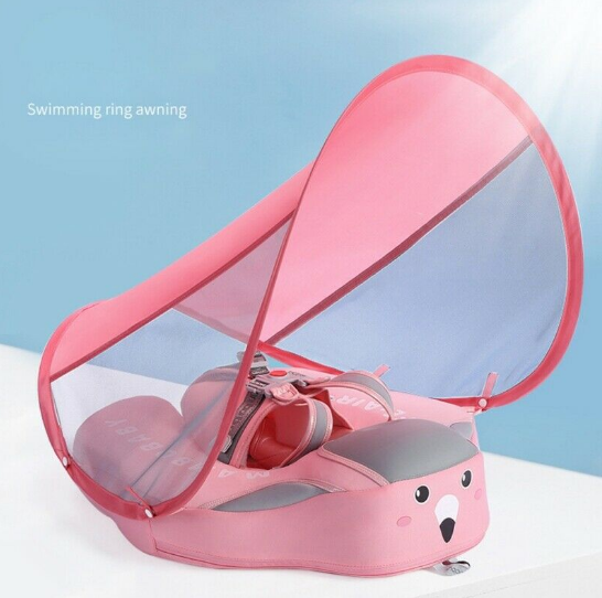 Infant & Toddler Safety Pool Floater with Sunshade, Non-Inflatable