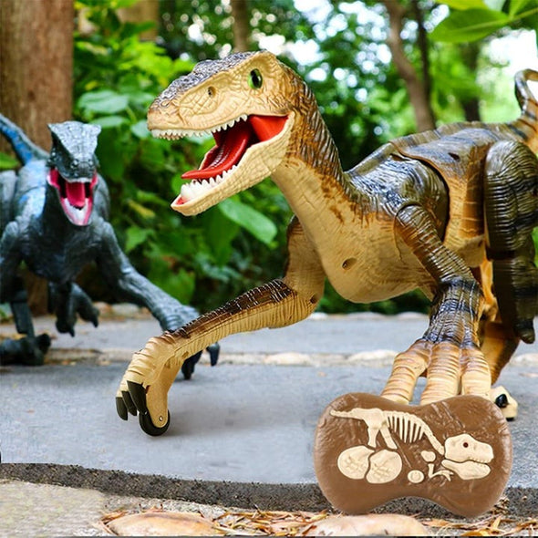 Remote Control Dinosaur Velociraptor, Realistic Walking & Roaring Toy