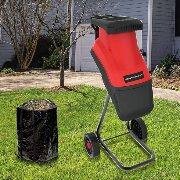 Heavy Duty Electric Garden Wood Chipper Shredder, Powerful 15 Amp
