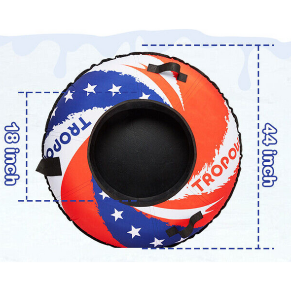 Heavy Duty Inflatable Saucer Snow Tube Sled, Kids & Adults 44-Inch