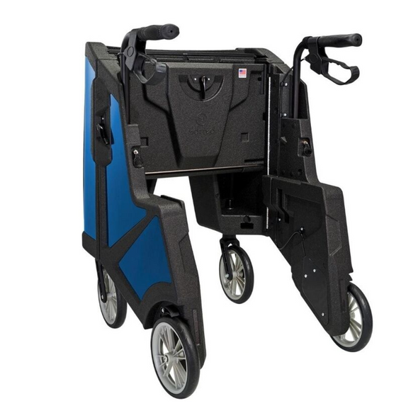 Heavy Duty 4 Wheel Elderly Mobility Walker Rollator With Seat