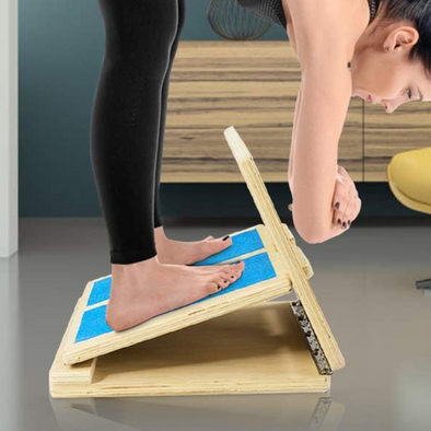 Adjustable Wooden Calf Stretcher Slant Board for Flexibility & Relief