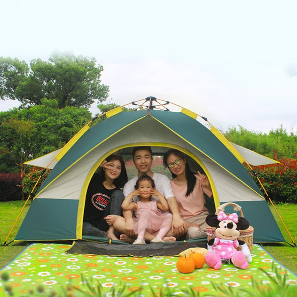 3 - 4 Man Pop Up Camping Tent – Waterproof Anti - UV - Aroflit