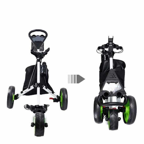3 Wheel Golf Bag Push-Pull Walking Cart-Aroflit