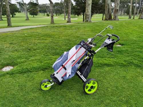 3 Wheel Golf Bag Push-Pull Walking Cart-Aroflit