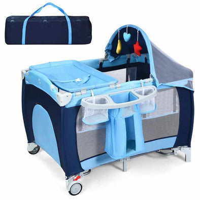 3 in 1 Baby Portable Folding Travel Crib-Aroflit