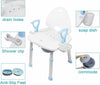 3 in 1 Elderly Shower Chair With Bedside Commode-Aroflit