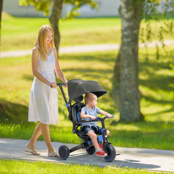 3 in 1 Kids Trike with Parent Handle Balance Bike