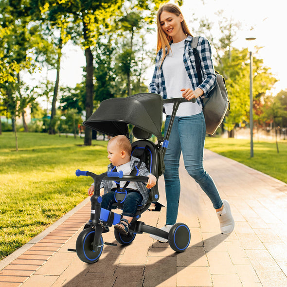 3 in 1 Kids Trike with Parent Handle Balance Bike