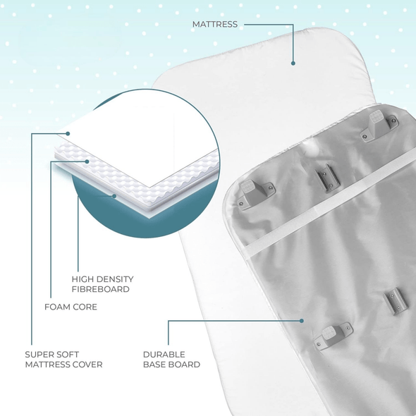 3 - in - 1 Baby Bedside Co - Sleeper Bassinet with Mosquito Net and Wheels - Aroflit