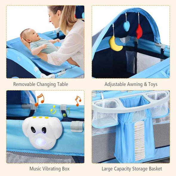 3 in 1 Baby Portable Folding Travel Crib - Aroflit