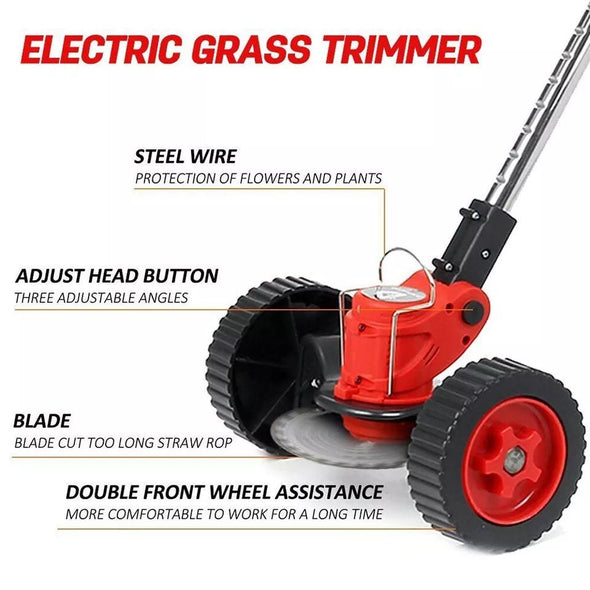 3 - in - 1 Cordless Electric Lawn Edger, Lightweight Grass & Weed Trimmer - Aroflit