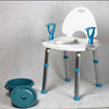 3 in 1 Elderly Shower Chair With Bedside Commode - Aroflit