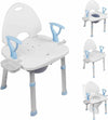 3 in 1 Elderly Shower Chair With Bedside Commode - Aroflit