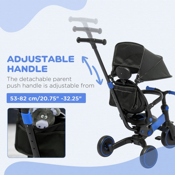 3 in 1 Kids Trike with Parent Handle Balance Bike - Aroflit