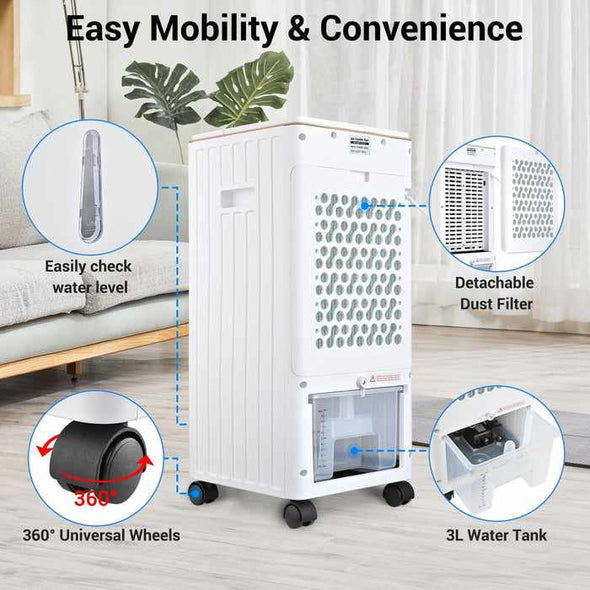 3 in 1 Portable Evaporative Air Cooler Fan - Aroflit
