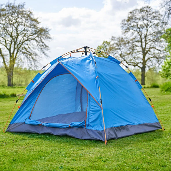 3 Person Automatic Pop Up Camping Tent With Waterproof and UV Protection - Aroflit