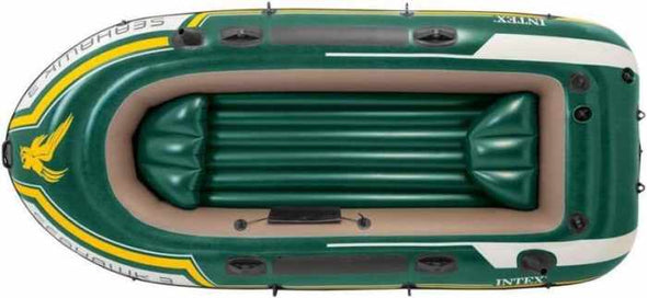 3 Person Inflatable Outdoor Water Boat Set with Oars and Hand Pump - Aroflit