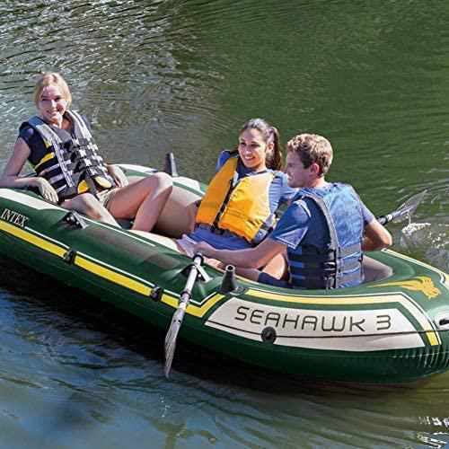 3 Person Inflatable Outdoor Water Boat Set with Oars and Hand Pump - Aroflit