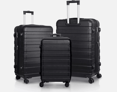 3 - Piece Expandable Luggage Set with Wheels, 21", 26", 30" Suitcases - Aroflit