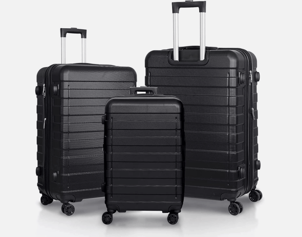 3 - Piece Expandable Luggage Set with Wheels, 21", 26", 30" Suitcases - Aroflit