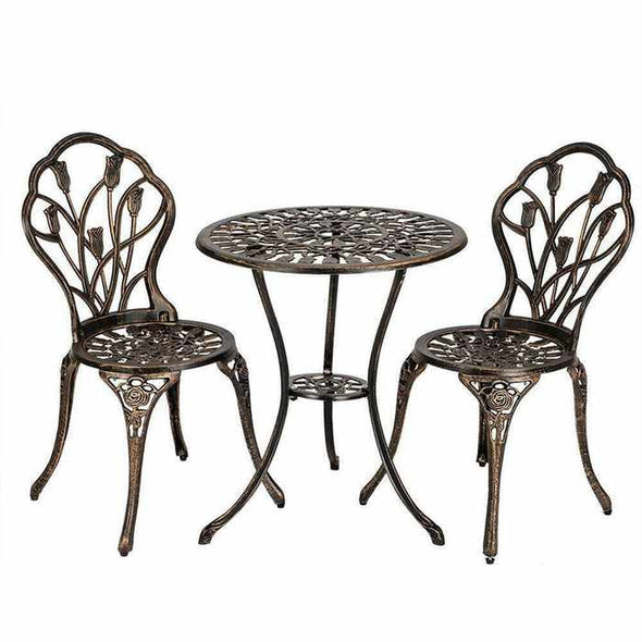3 Piece Outdoor Bistro Table & Chair Set﻿ - Aroflit